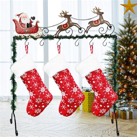 extra large santa stocking|santa stocking hanger.